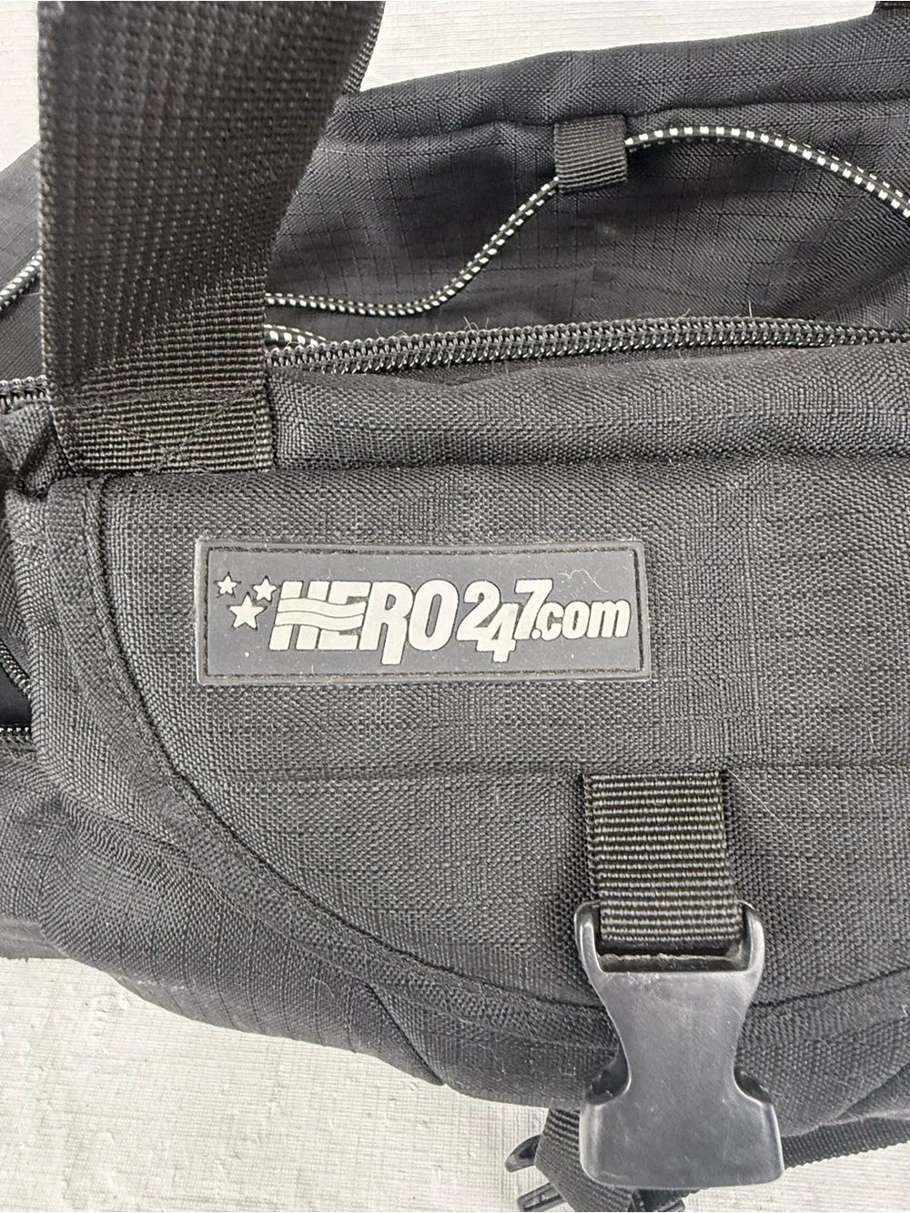 Hero247.com Wheeled Duffel Bag Luggage Carry On Gym Black CSP State Patrol Logo